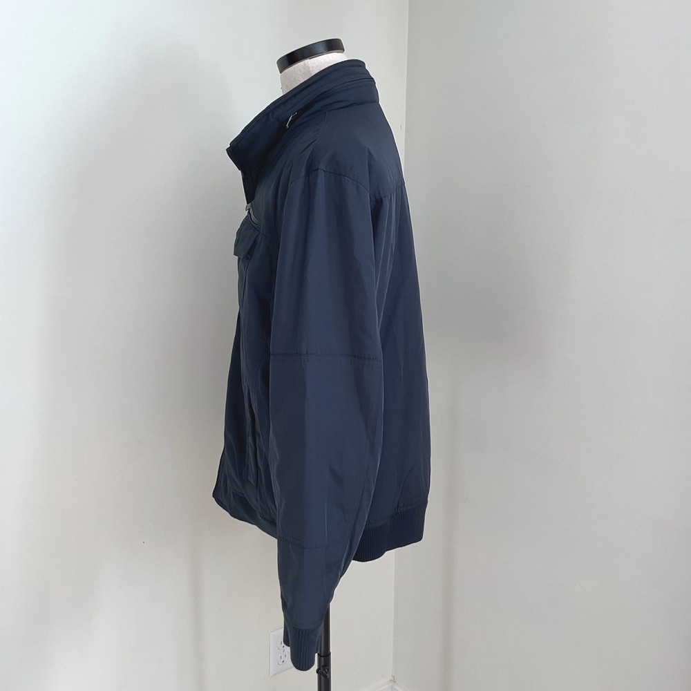 Tommy Hilfiger Jacket‎ XL Mens Full Zip Bomber Blue Collared Hidden Hood - Picture 3 of 9